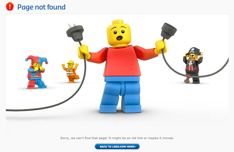 Lego error page