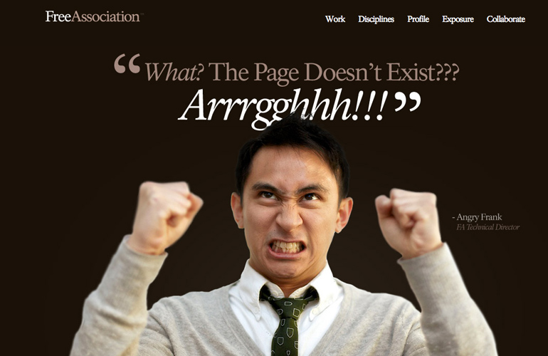 FreeAssociation error page