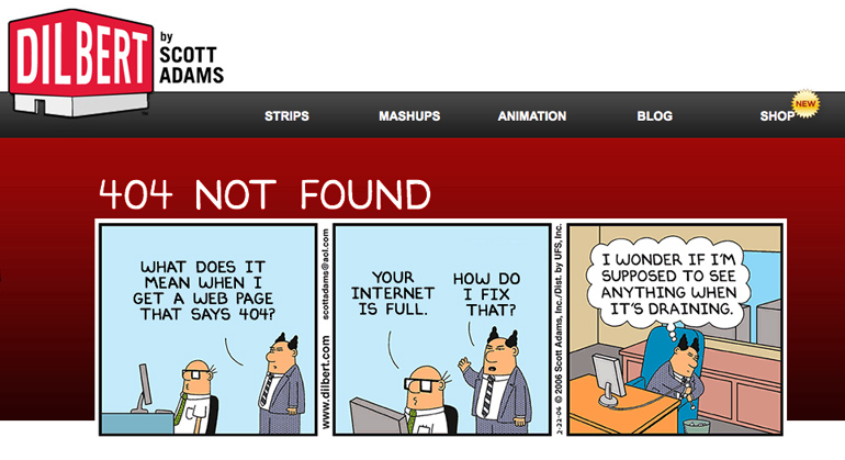 Dilbert error page