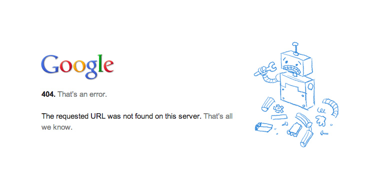 Google error page
